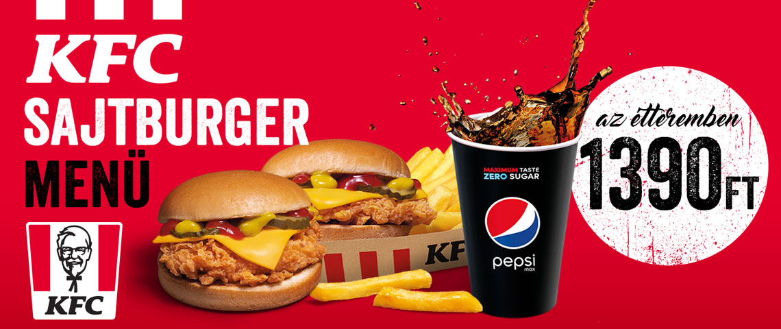 KFC ➤ Sajtburger utánozhatatlan KFC csirkével!